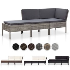 3-tlg. Garten Lounge Set