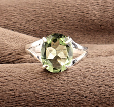 Grüner Amethyst Edelstein 925