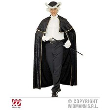 Samt Umhang Cape schwarz Jabot