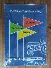 PORSCHE DIESEL Blechschild- PORSCHE-DIESEL Tag - blau - 20 x 30 cm