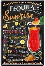 Blechschild Cocktail Rezept