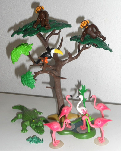Affen flamingo krokodil - affen, see