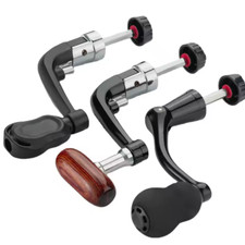 Angelrolle Griff Kurbel Kipphebel Kurbel Ersatzteil Metall Holzgriff Spinnrolle