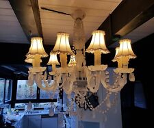 XL Leuchte Kronleuchter Lüster Deckenleuchte Glas 9-flammig Milchglas matt e14