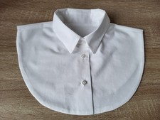 Blusenkragen Bluseneinsatz Falscher Kragen weiß Baumwolle Gr. 36-38