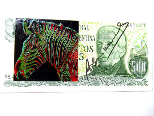 Warhol 500 peso banknote - a.warhol,