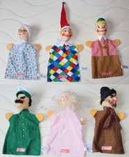 Sechs Kersa Künstlerpuppen Handpuppen - wie abgebildet Künstlerpuppe Handpuppe