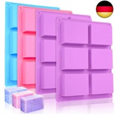 TRUEIN Seifenformen Silikon, 4 Stück Silikonform Seife, DIY 3D Handgemachte