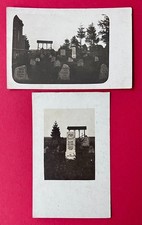 2 x Militär Foto AK 1. WK Frankreich Soldatengräber Friedhof    ( 168867