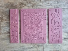 Prägeboard "Swirls".3 Teilg.