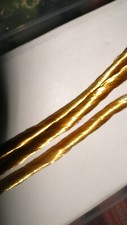 3x Außergewöhnliches seltenes altes goldenes Stickgarn