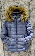 Hilfiger BASIC Jeans Daunenjacke hellblau Gr. XL wie NEU