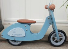 Kinder Lauflernhilfe Laufrad Roller blau LITTLE DUTCH - Holz Retro VESPA + OVP