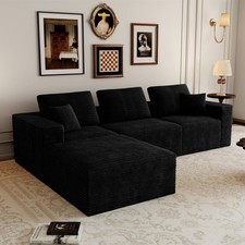 Plush Corduroy Modular Sofa