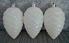 3 er Set Baumschmuck--Glitter