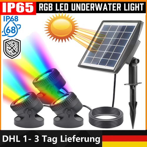 Rgb led solar teichbeleuchtung - solar,