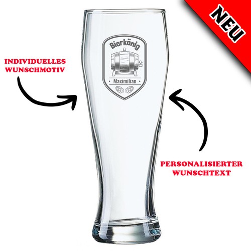 Weizenbierglas mit gravur - weizenbierglas,