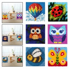 Cartoon Knüpfteppiche, Kissenmatten Sets, DIY Stickereien (unfertig)