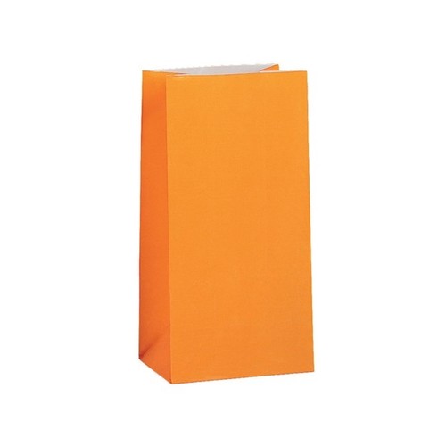 Papiertüte orange partydeko - papiertüte, orange,