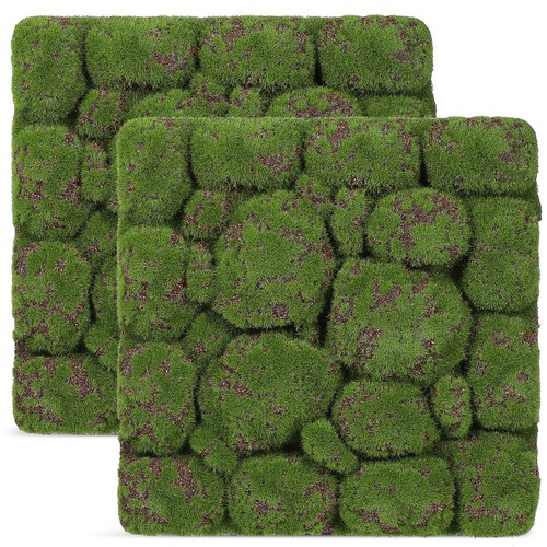 2pcs plastic moss wall - 2pcs,