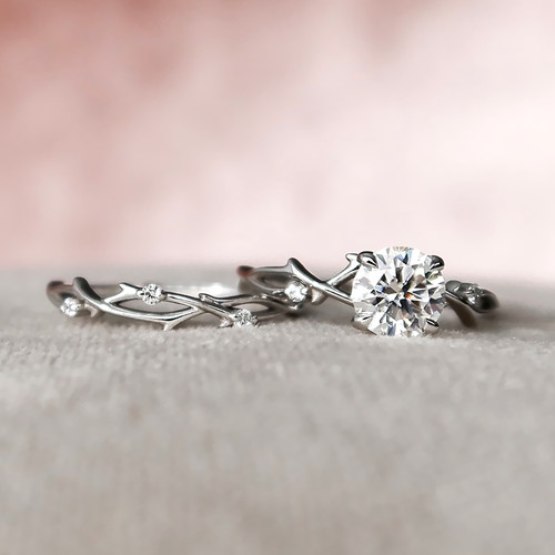 Diamant verlobungsring set 14k - set,