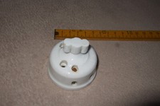 uralter Porzellan-Drehschalter, Keramik, Aufputz, ca. 1910! 250 Volt