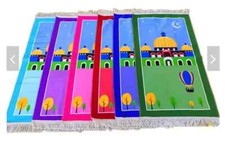 Gebetsteppich für Kinder Islam Sunnah Kopftuch Hijab Koran Gebet Blau Lila