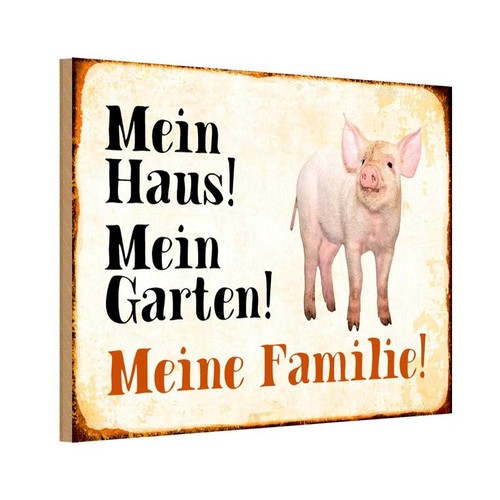 Holzschild 12x18 tiere - holzschild,