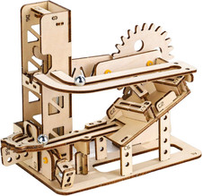 3D Puzzle Holz Murmelbahn Trackball Modell Bausatz, Holzpuzzle Mechanische Kugel