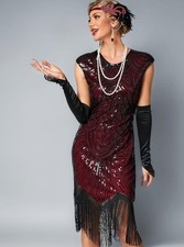 Damen Kleid Paletten 20er Stil