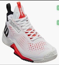 Sneaker - WILSON Rush Pro 4.0 MID Men's Tennis Shoes - White & Poppy