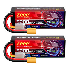 2x Zeee 14.8V 5200mAh 4S Lipo Akku 120C XT90 Hardcase Lipo für RC Auto Flugzeug