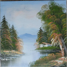 Ölgemälde Landschaft Natur Wandbild Leinwand ohne Rahmen siigniert