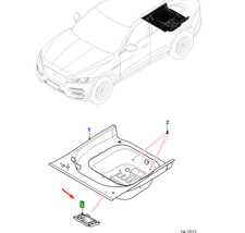 JAGUAR F-PACE X761 Kofferraumbodenplatte Kabelschutzabdeckung T4A39488 ORIGINAL
