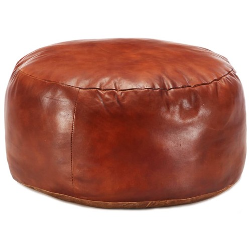 Pouf echtleder vintage - pouf,