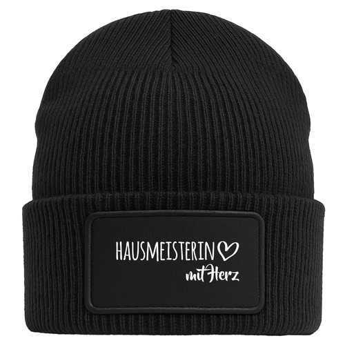 Beanie hausmeisterin mit herz - beanie,