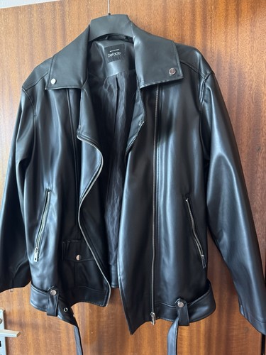 Lederjacke schwarz - in, (frauen)