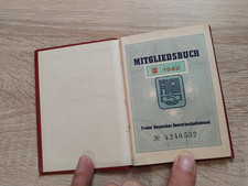 Ddr fdgb mitgliedsbuch - fdgb,