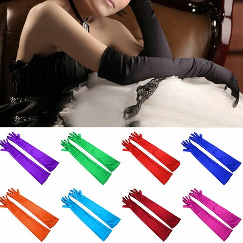 Mode satin lange handschuhe - mode,