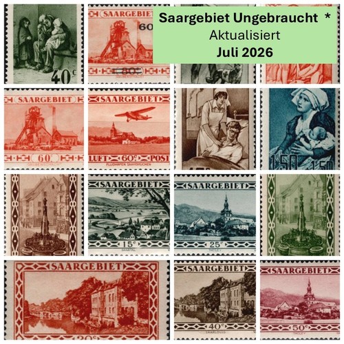 Saargebiet ungebraucht - saargebiet,
