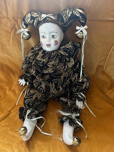 Porzellanpuppe clown antik - porzellanpuppe,