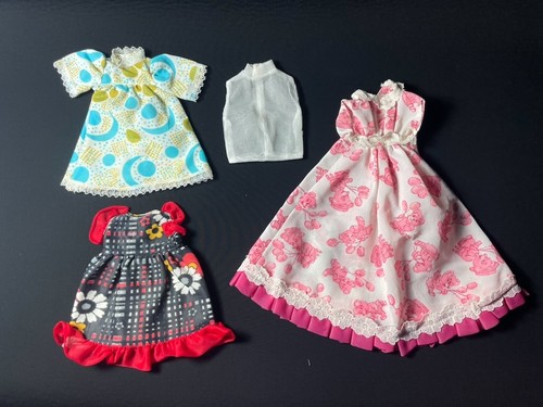 1970er nylon druck kleid - druck, bär