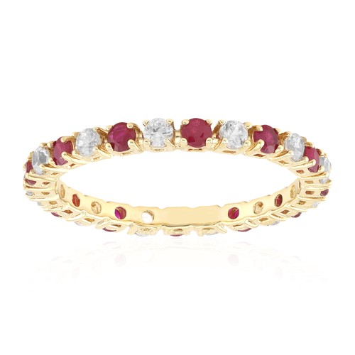 Goldring mit rubin aus - goldring,