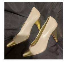 Escada pumps leder weiß - escada, gold
