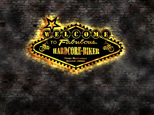 Individuelles biker schild - ,