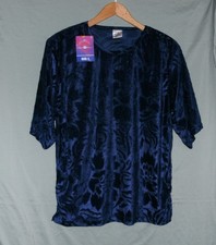 Samtshirt blau größe - größe, l