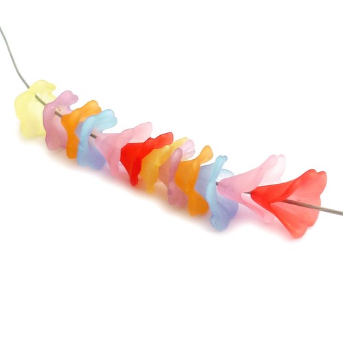 Acrylperlen blumen bunt frost - bunt,