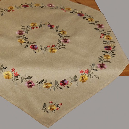 Tischdecke stickerei bunte - tischdecke,,