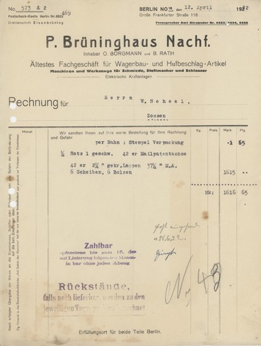 Rechnung berlin brüninghaus - berlin,