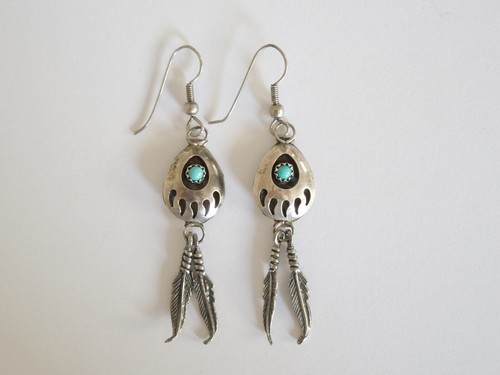 Lange ohrringe silber tatze - silber,